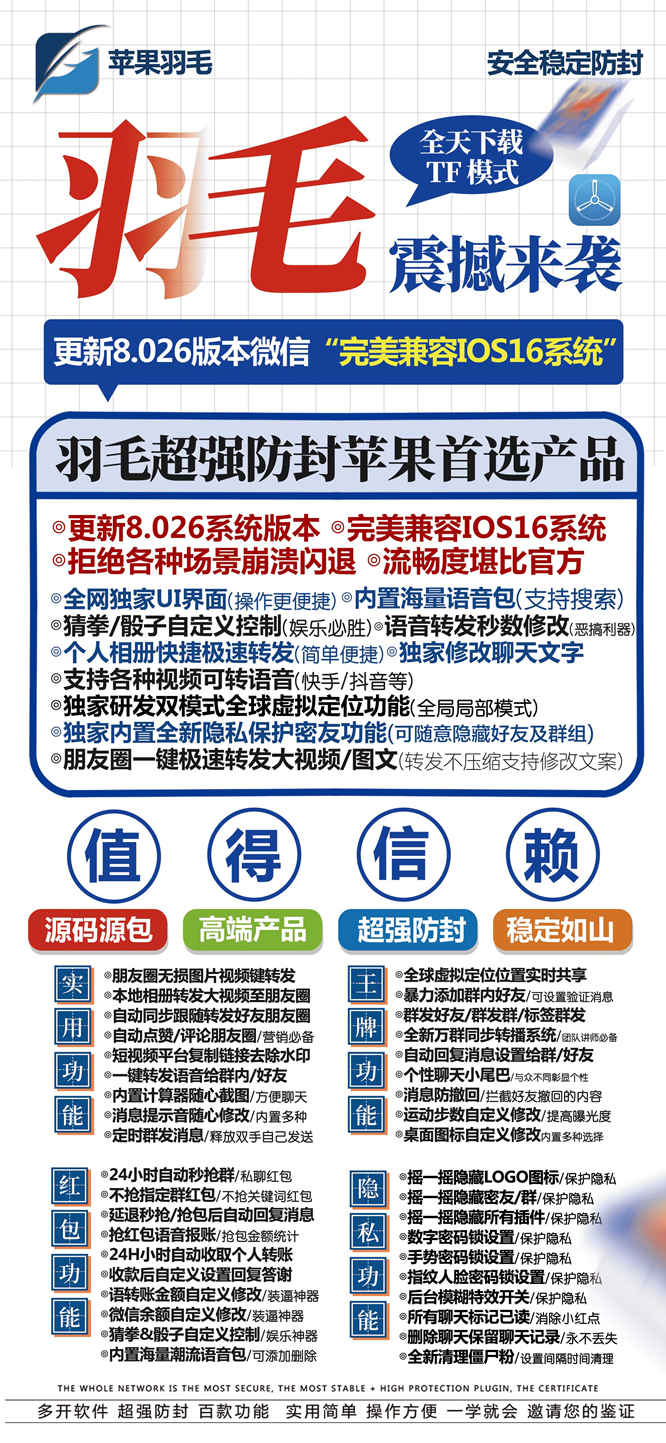 【苹果羽毛微商多开官网下载更新地址激活授权码卡密】微信多开抢红包加人群发自动机器人回复